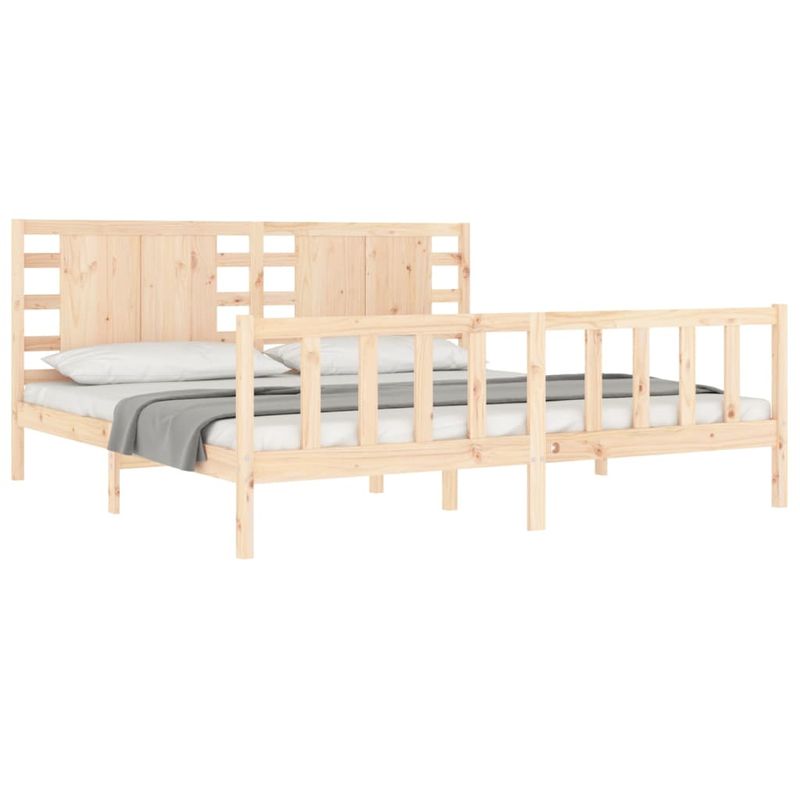 Casa si Gradina - Mobilier - Paturi si accesorii - Paturi - Cadru de pat cu tablie single mic, lemn masiv de pin - Infinity.ro