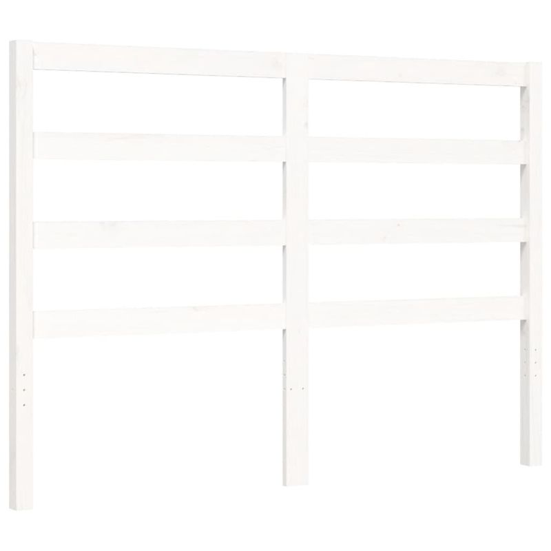 Casa si Gradina - Mobilier - Paturi si accesorii - Paturi - Cadru de pat cu tablie single mic, alb, 120x200 cm, lemn masiv - Infinity.ro