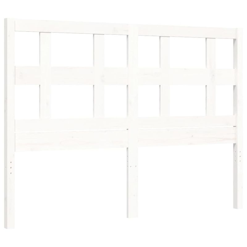 Casa si Gradina - Mobilier - Paturi si accesorii - Paturi - Cadru de pat cu tablie single mic, alb, 120x200 cm, lemn masiv - Infinity.ro
