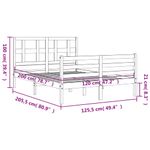 Casa si Gradina - Mobilier - Paturi si accesorii - Paturi - Cadru de pat cu tablie single mic, alb, 120x200 cm, lemn masiv - Infinity.ro
