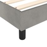Casa si Gradina - Mobilier - Paturi si accesorii - Paturi - Pat box spring cu saltea, gri deschis, 200x200 cm, catifea - Infinity.ro