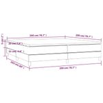 Casa si Gradina - Mobilier - Paturi si accesorii - Paturi - Pat box spring cu saltea, gri deschis, 200x200 cm, catifea - Infinity.ro