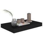 Casa si Gradina/Mobilier/Biblioteci si rafturi/Rafturi - Raft de perete suspendat, negru, 40x23x3,8 cm, MDF - Infinity.ro