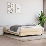 Casa si Gradina - Mobilier - Paturi si accesorii - Paturi - Cadru de pat box spring, crem, 140x190 cm, material textil - Infinity.ro
