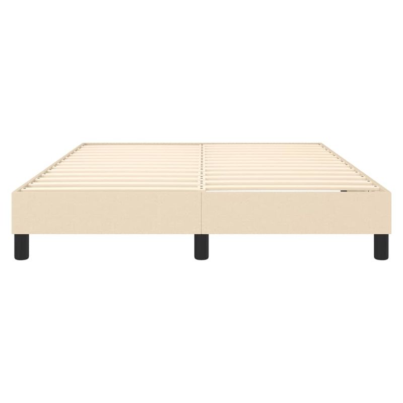Casa si Gradina - Mobilier - Paturi si accesorii - Paturi - Cadru de pat box spring, crem, 140x190 cm, material textil - Infinity.ro