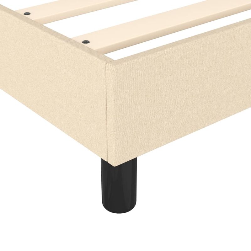 Casa si Gradina - Mobilier - Paturi si accesorii - Paturi - Cadru de pat box spring, crem, 140x190 cm, material textil - Infinity.ro