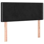 Casa si Gradina - Mobilier - Paturi si accesorii - Accesorii paturi - Tablie de pat, negru, 90x5x78/88 cm, catifea - Infinity.ro