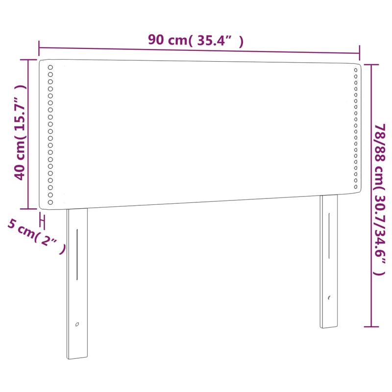 Casa si Gradina - Mobilier - Paturi si accesorii - Accesorii paturi - Tablie de pat, negru, 90x5x78/88 cm, catifea - Infinity.ro