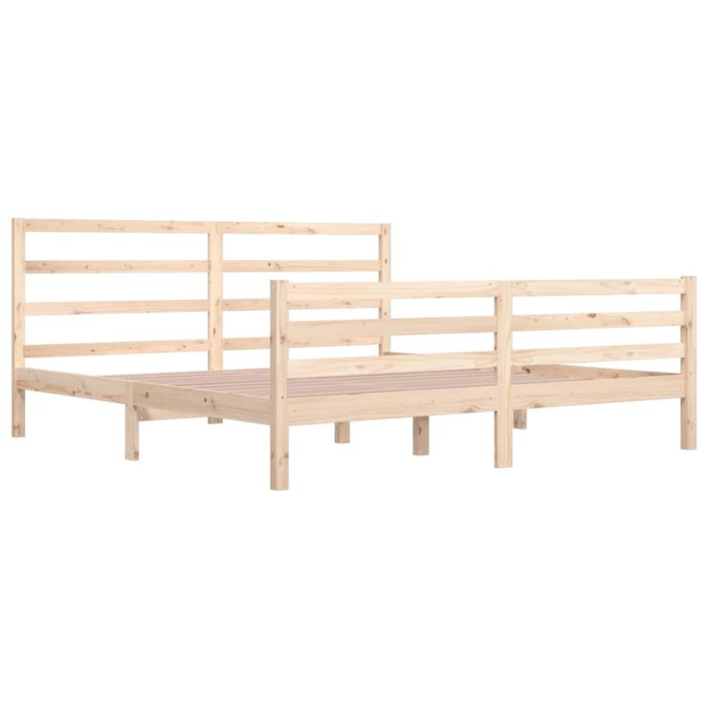 Casa si Gradina - Mobilier - Paturi si accesorii - Paturi - Cadru de pat mic single, 200x200 cm, lemn masiv de pin - Infinity.ro