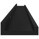 Casa si Gradina - Mobilier - Biblioteci si rafturi - Rafturi - Rafturi de perete, 4 buc., negru, 100x9x3 cm - Infinity.ro