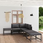Casa si Gradina - Gradina si terasa - Mobilier exterior - Seturi mobila gradina - Set mobilier de gradina cu perne, 6 piese, gri, poliratan - Infinity.ro