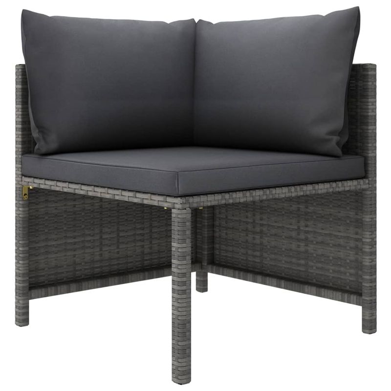Casa si Gradina - Gradina si terasa - Mobilier exterior - Seturi mobila gradina - Set mobilier de gradina cu perne, 6 piese, gri, poliratan - Infinity.ro