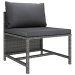 Casa si Gradina - Gradina si terasa - Mobilier exterior - Seturi mobila gradina - Set mobilier de gradina cu perne, 6 piese, gri, poliratan - Infinity.ro