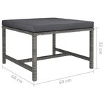 Casa si Gradina - Gradina si terasa - Mobilier exterior - Seturi mobila gradina - Set mobilier de gradina cu perne, 6 piese, gri, poliratan - Infinity.ro
