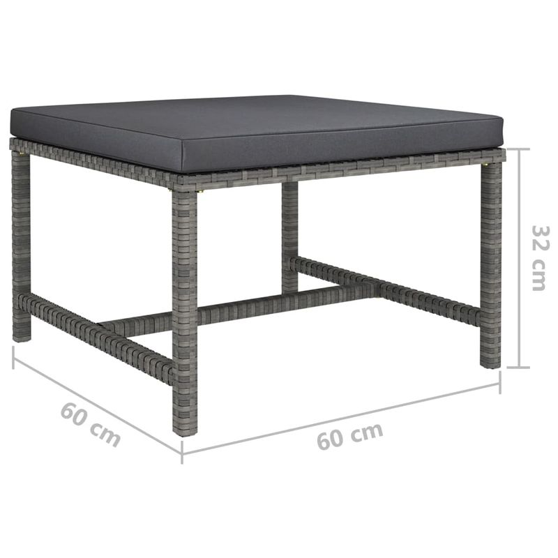 Casa si Gradina - Gradina si terasa - Mobilier exterior - Seturi mobila gradina - Set mobilier de gradina cu perne, 6 piese, gri, poliratan - Infinity.ro