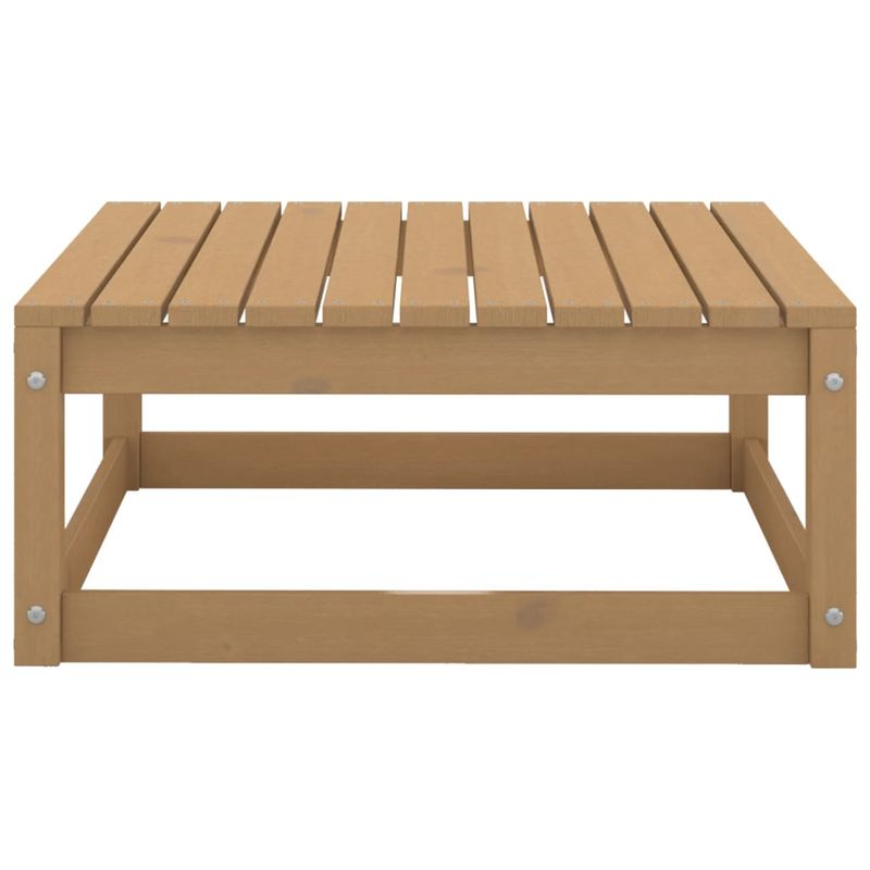 Casa si Gradina - Gradina si terasa - Mobilier exterior - Canapele si fotolii gradina - Canapea coltar de gradina cu perne, maro miere lemn masiv pin, model canapea de colț + suport pentru picioare - Infinity.ro