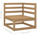 Casa si Gradina - Gradina si terasa - Mobilier exterior - Canapele si fotolii gradina - Canapea coltar de gradina cu perne, maro miere lemn masiv pin, model canapea de colț + suport pentru picioare - Infinity.ro
