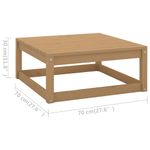 Casa si Gradina - Gradina si terasa - Mobilier exterior - Canapele si fotolii gradina - Canapea coltar de gradina cu perne, maro miere lemn masiv pin, model canapea de colț + suport pentru picioare - Infinity.ro