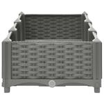 Casa si Gradina - Gradinarit si plante - Plante si ghivece - Ghivece si suporturi - Strat inaltat, 120x40x23 cm, polipropilena, gri deschis - Infinity.ro