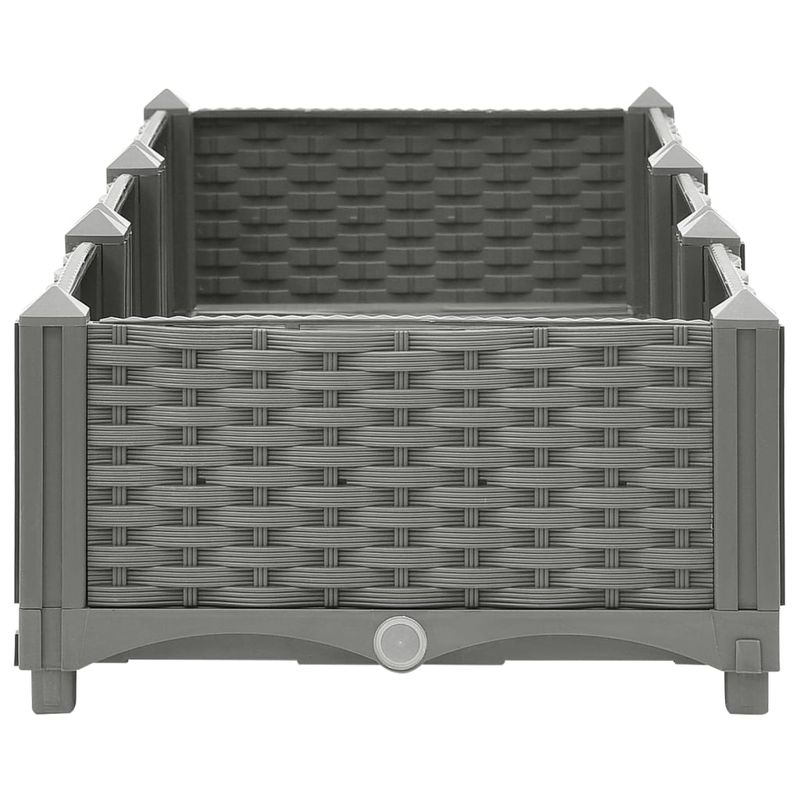 Casa si Gradina - Gradinarit si plante - Plante si ghivece - Ghivece si suporturi - Strat inaltat, 120x40x23 cm, polipropilena, gri deschis - Infinity.ro