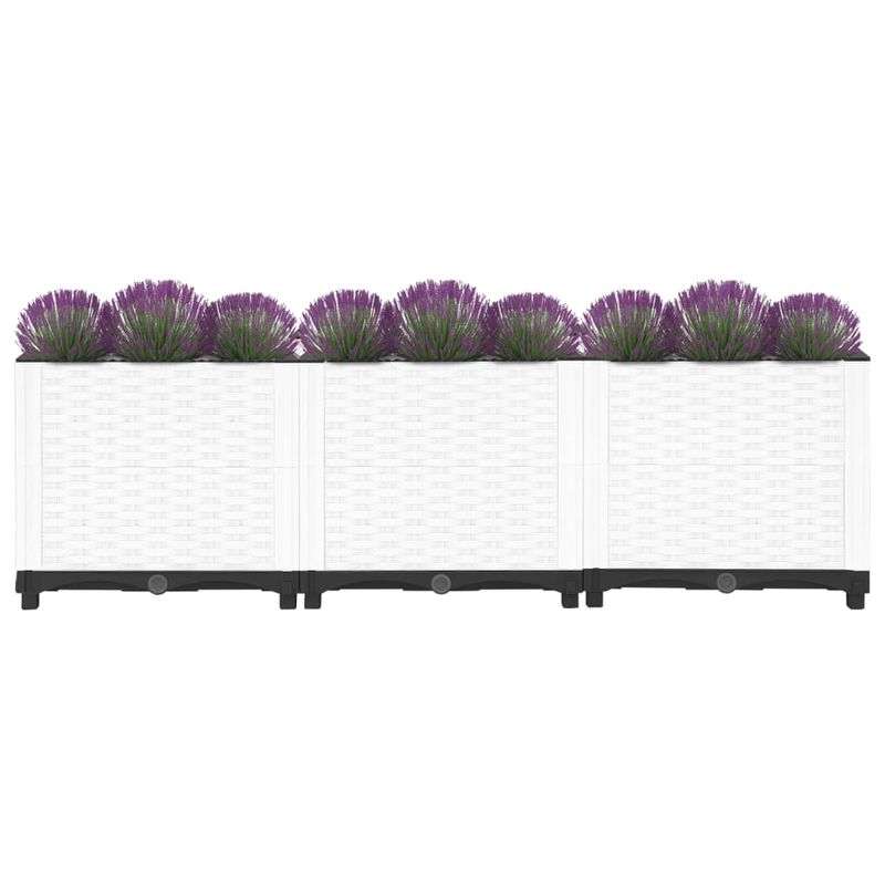 Casa si Gradina - Gradinarit si plante - Plante si ghivece - Ghivece si suporturi - Strat inaltat, 120x40x38 cm, polipropilena, alb - Infinity.ro