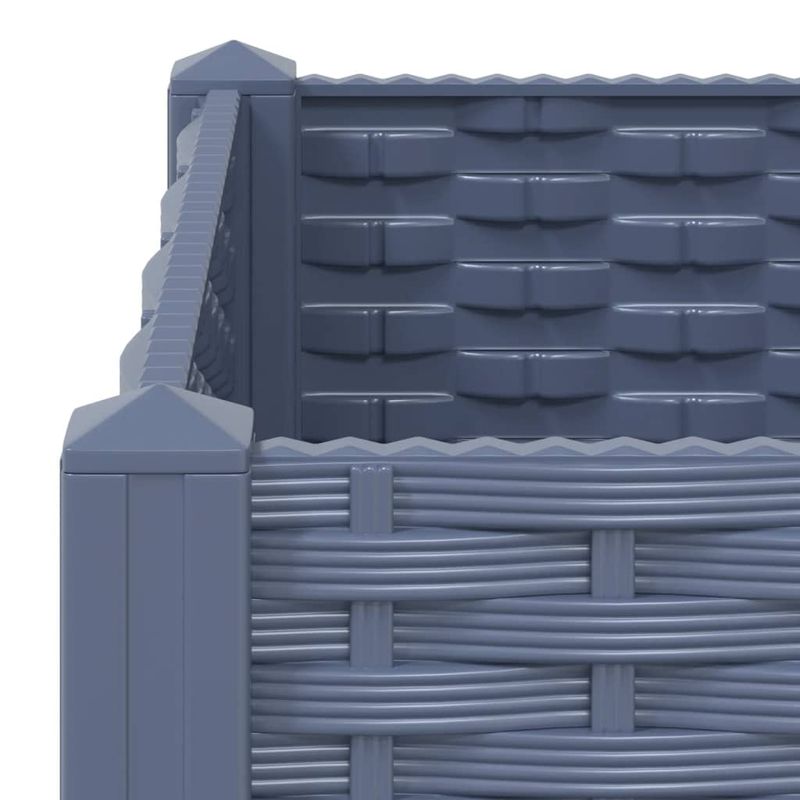 Casa si Gradina - Gradinarit si plante - Plante si ghivece - Ghivece si suporturi - Strat inaltat, 120x40x38 cm, polipropilena, gri albastru - Infinity.ro