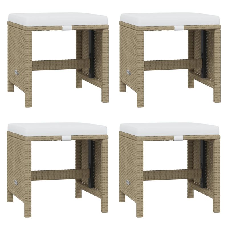 Casa si Gradina - Gradina si terasa - Mobilier exterior - Seturi mobila gradina - Set mobilier de exterior cu perne, 19 piese, poliratan, bej și maro, model cu suport de picioare, număr de articole 18 - Infinity.ro