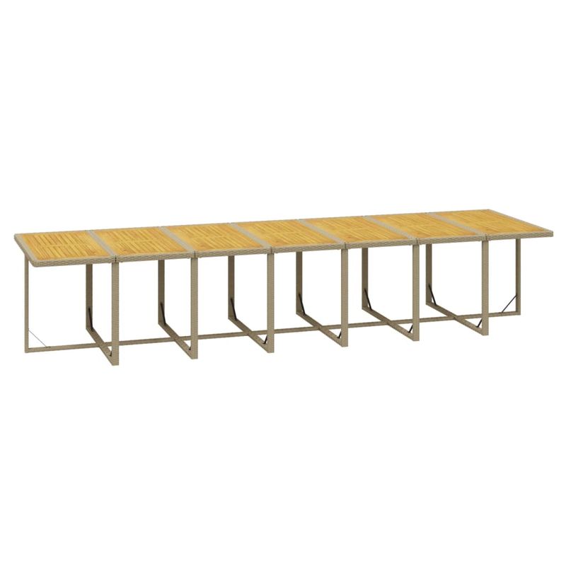 Casa si Gradina - Gradina si terasa - Mobilier exterior - Seturi mobila gradina - Set mobilier de exterior cu perne, 19 piese, poliratan, bej și maro, model cu suport de picioare, număr de articole 18 - Infinity.ro