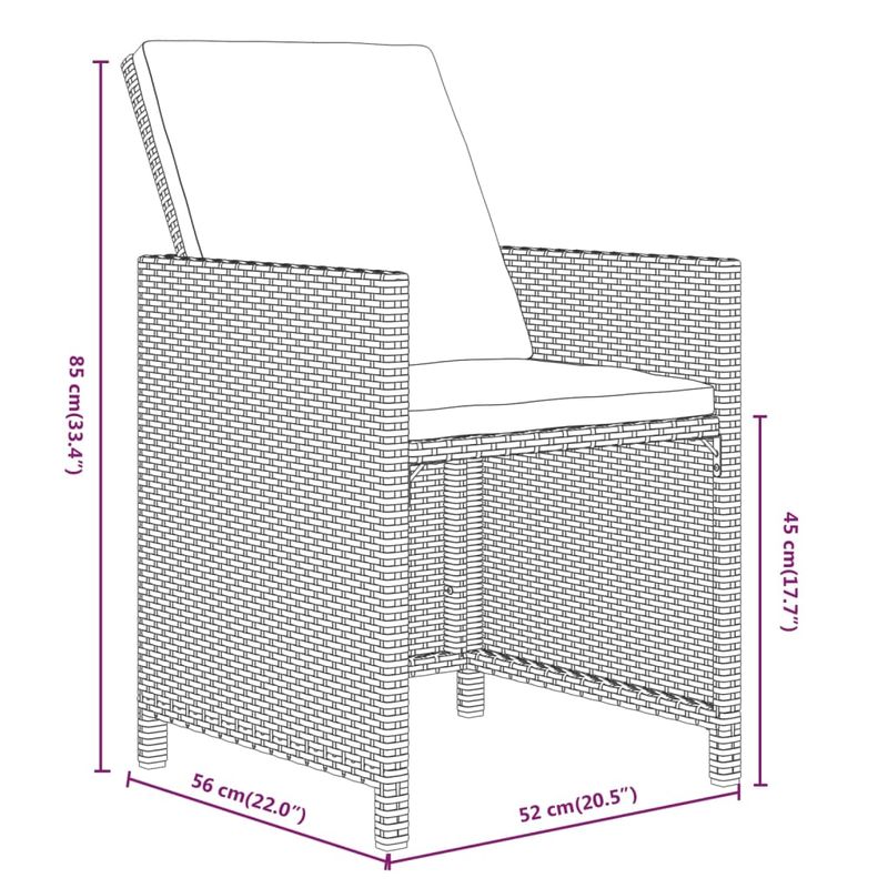 Casa si Gradina - Gradina si terasa - Mobilier exterior - Seturi mobila gradina - Set mobilier de exterior cu perne, 19 piese, poliratan, bej și maro, model cu suport de picioare, număr de articole 18 - Infinity.ro