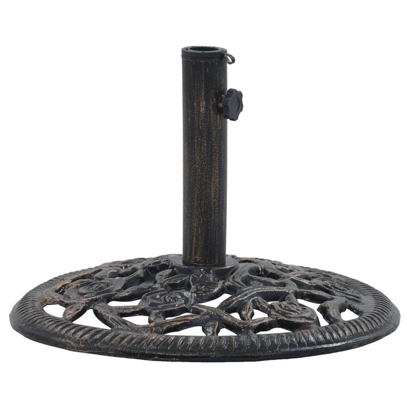Casa si Gradina - Gradina si terasa - Umbrele si pavilioane - Umbrele - Baza pentru umbrela din fonta, bronz, 12 kg, fonta, 48 cm - Infinity.ro