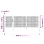 Casa si Gradina - Constructii - Usi interior, exterior si garaj - Usi garaj - Poarta de gradina din plasa antracit 400x175 cm otel galvanizat - Infinity.ro