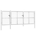 Casa si Gradina - Constructii - Usi interior, exterior si garaj - Usi garaj - Poarta de gradina din plasa argintie 400x175 cm otel galvanizat - Infinity.ro