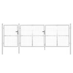 Casa si Gradina - Constructii - Usi interior, exterior si garaj - Usi garaj - Poarta de gradina din plasa argintie 400x175 cm otel galvanizat - Infinity.ro