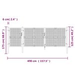 Casa si Gradina - Constructii - Usi interior, exterior si garaj - Usi garaj - Poarta de gradina din plasa argintie 400x175 cm otel galvanizat - Infinity.ro