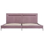 Casa si Gradina - Mobilier - Paturi si accesorii - Paturi - Cadru de pat cu LED-uri, roz, 180 x 200 cm, material textil - Infinity.ro