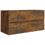 Casa si Gradina - Mobilier - Seturi de mobilier - Seturi baie - Dulap de chiuveta, stejar fumuriu, 90x38,5x45 cm, lemn prelucrat - Infinity.ro