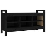 Casa si Gradina - Mobilier - Canapele si coltare - Banchete - Banca de hol, negru, 110x40x60 cm, lemn masiv de pin - Infinity.ro