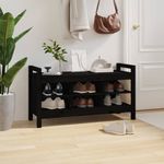 Casa si Gradina - Mobilier - Canapele si coltare - Banchete - Banca de hol, negru, 110x40x60 cm, lemn masiv de pin - Infinity.ro