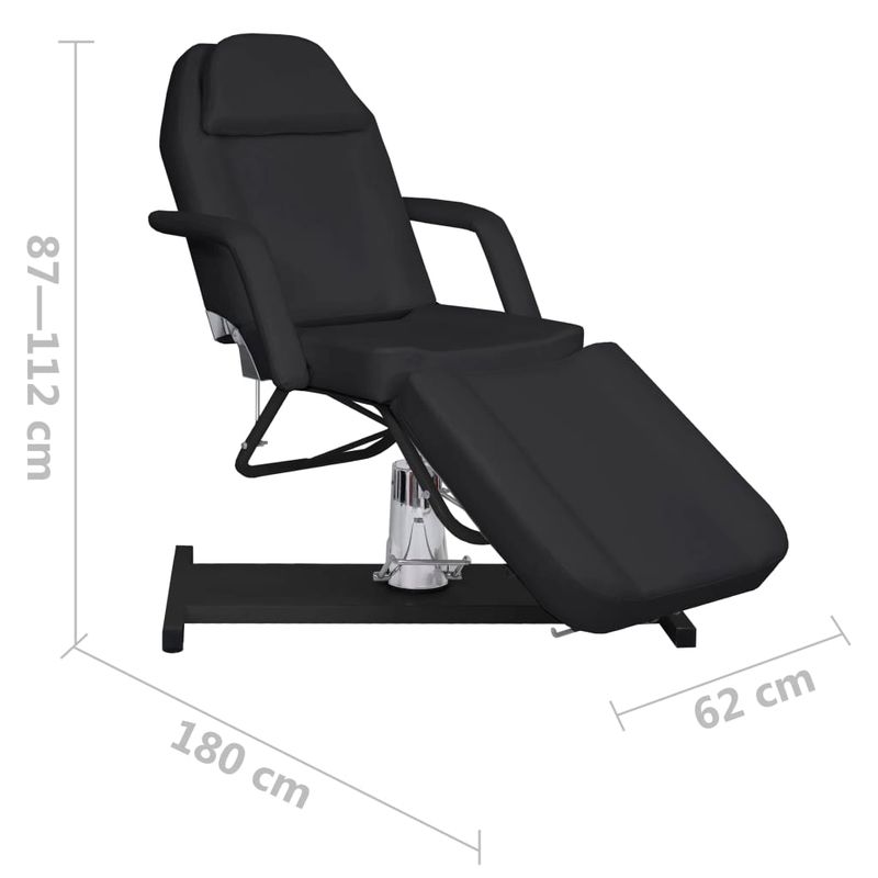 Ingrijire personala si Cosmetice - Sanatate si wellness - Articole wellness - Fotolii de masaj - Masa de masaj, negru, 180x62x(87-112) cm - Infinity.ro