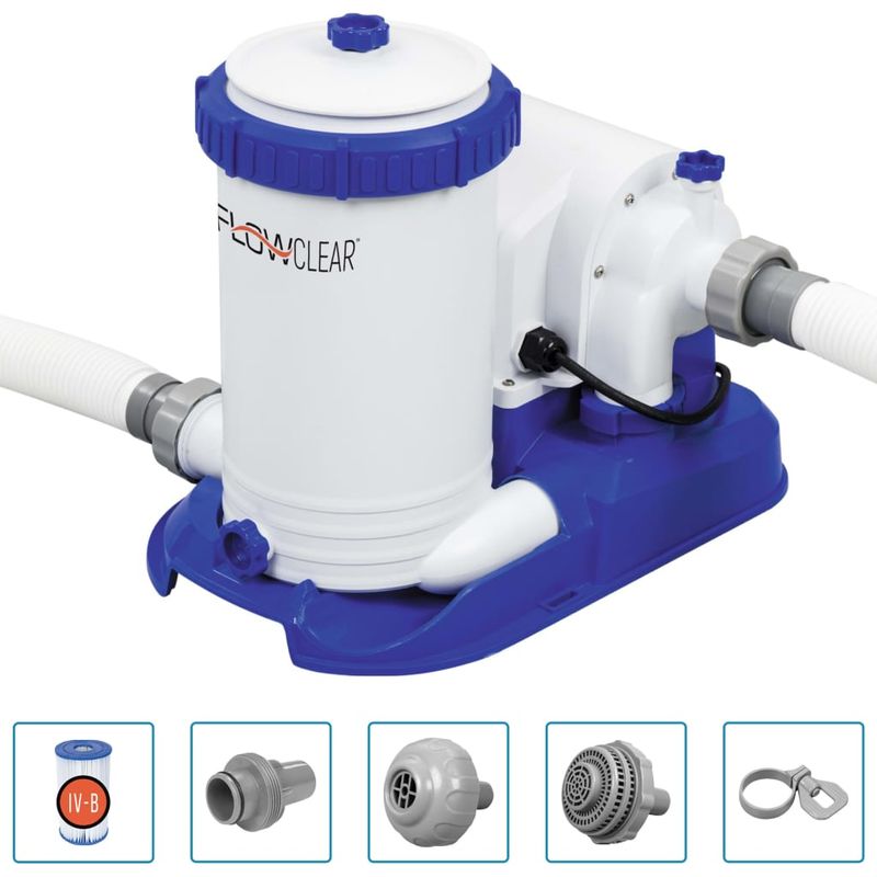 Casa si Gradina - Constructii - Scari si accesorii interioare - Alte accesorii pentru piscine - Bestway Pompa de filtrare pentru piscina Flowclear, 9463 L/h - Infinity.ro