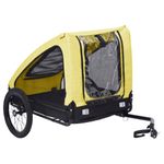 Petshop - Accesorii petshop - Culcusuri si custi - Genti si articole transport - Remorca de bicicleta pentru animale de companie, galben & negru - Infinity.ro