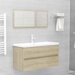 Casa si Gradina - Mobilier - Mobilier baie - Comode baie - Dulap cu chiuveta incorporata, stejar sonoma, lemn prelucrat - Infinity.ro