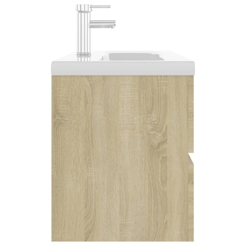 Casa si Gradina - Mobilier - Mobilier baie - Comode baie - Dulap cu chiuveta incorporata, stejar sonoma, lemn prelucrat - Infinity.ro