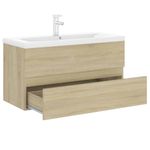 Casa si Gradina - Mobilier - Mobilier baie - Comode baie - Dulap cu chiuveta incorporata, stejar sonoma, lemn prelucrat - Infinity.ro