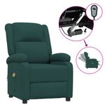 Ingrijire personala si Cosmetice - Sanatate si wellness - Articole wellness - Fotolii de masaj - Fotoliu de masaj electric, verde inchis, material textil - Infinity.ro