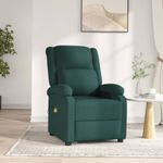 Ingrijire personala si Cosmetice - Sanatate si wellness - Articole wellness - Fotolii de masaj - Fotoliu de masaj electric, verde inchis, material textil - Infinity.ro