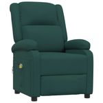 Ingrijire personala si Cosmetice - Sanatate si wellness - Articole wellness - Fotolii de masaj - Fotoliu de masaj electric, verde inchis, material textil - Infinity.ro