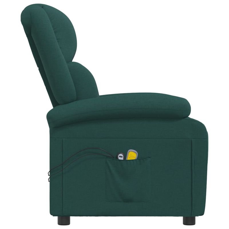Ingrijire personala si Cosmetice - Sanatate si wellness - Articole wellness - Fotolii de masaj - Fotoliu de masaj electric, verde inchis, material textil - Infinity.ro