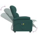 Ingrijire personala si Cosmetice - Sanatate si wellness - Articole wellness - Fotolii de masaj - Fotoliu de masaj electric, verde inchis, material textil - Infinity.ro