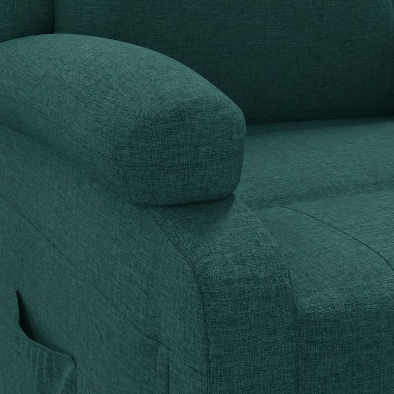 Ingrijire personala si Cosmetice - Sanatate si wellness - Articole wellness - Fotolii de masaj - Fotoliu de masaj electric, verde inchis, material textil - Infinity.ro